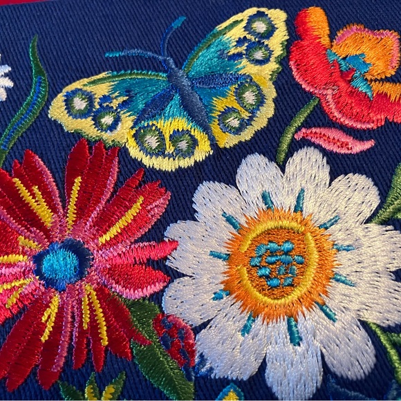 Brighton French Garden Embroidered Fabric Jewelry Box Organizer Style D30279 - Picture 8 of 8